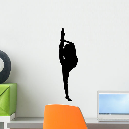 Black Ballet Dancer Silhouette Wall Decal