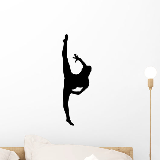 Black Ballet Dancer Silhouette Wall Decal