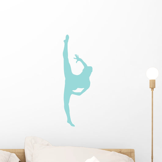 Ballet Silhouette Light Blue Wall Decal