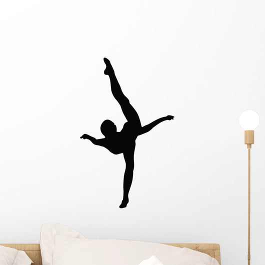 Black Ballet Dancer Silhouette Wall Decal