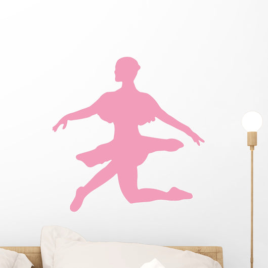 Ballet Silhouette Pink Wall Decal