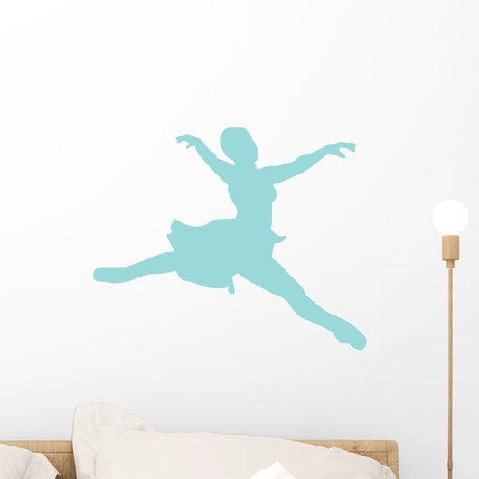 Ballet Silhouette Light Blue Wall Decal