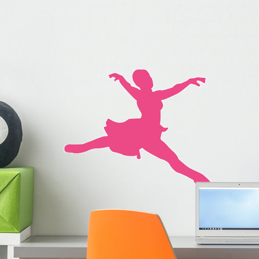 Hot-pink Grande Jette Ballerina Wall Decal