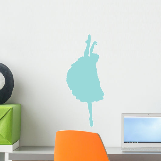Blue Upright Split Ballerina Wall Decal
