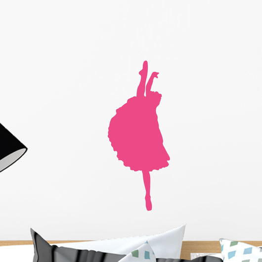 Hot-pink Upright Split Ballerina Wall Decal