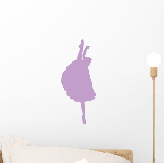 Purple Upright Split Ballerina Wall Decal
