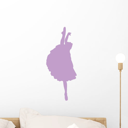 Purple Upright Split Ballerina Wall Decal