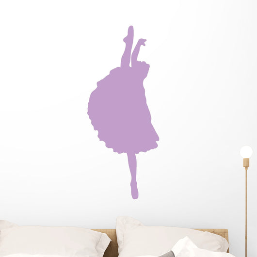 Purple Upright Split Ballerina Wall Decal