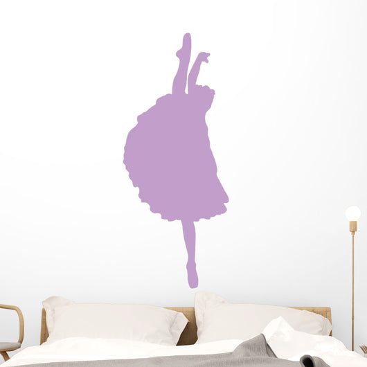 Purple Upright Split Ballerina Wall Decal