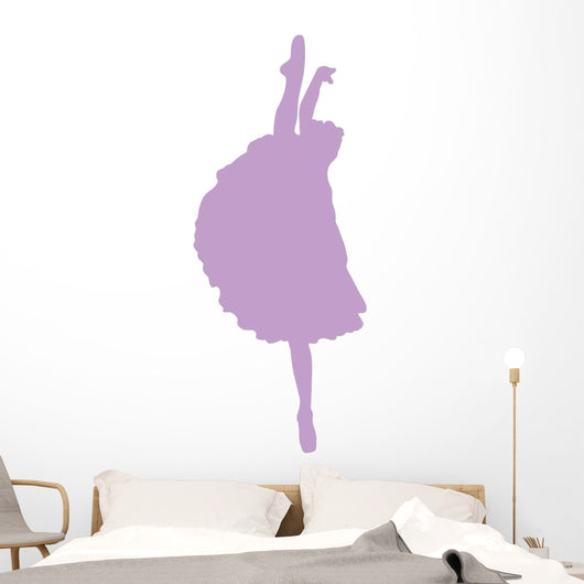 Purple Upright Split Ballerina Wall Decal