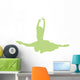 Green Jumping Ballet Dancer Wall Decal