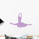 Purple Jumping Ballet Dancer Wall Decal
