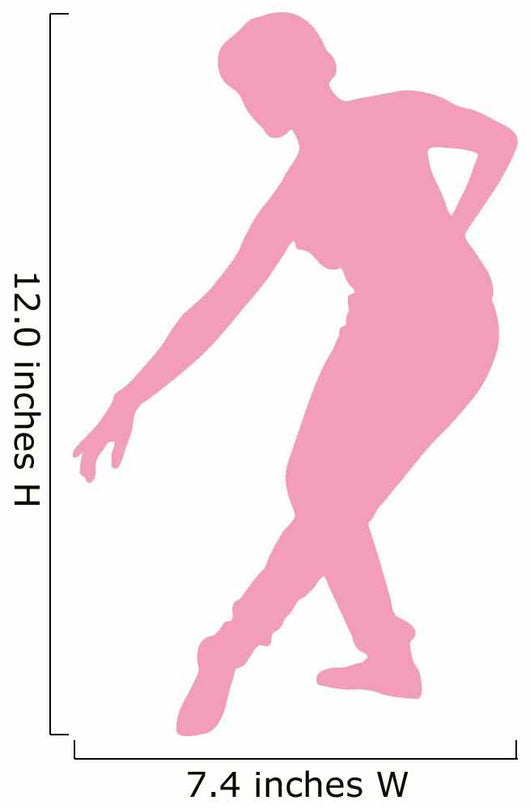 Ballet Silhouette Pink Wall Decal