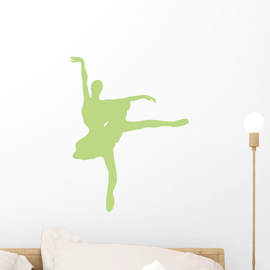 Green Tutu Ballerina Wall Decal