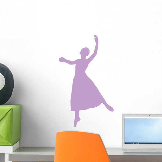 Ballet Silhouette Lavender Wall Decal