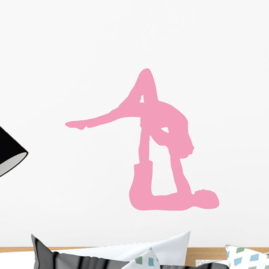 Pink Couple Dancing Ballet Wall Decal
