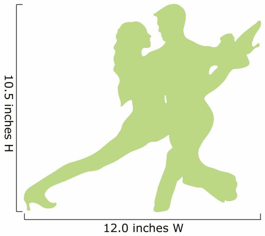 Green Couple Dancing Tango Wall Decal