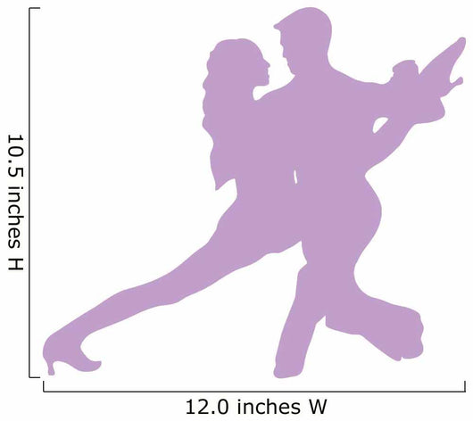 Purple Couple Dancing Tango Wall Decal