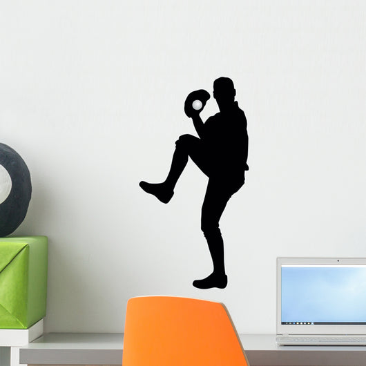 Pitcher Baseball Silhouette Wall Decal
