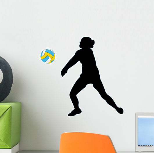 Volley Ball Silhouette Wall Decal