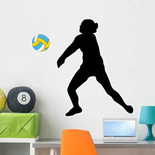 Volley Ball Silhouette Wall Decal