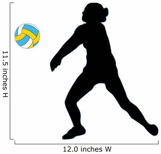 Volley Ball Silhouette Wall Decal