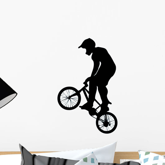Standing Jump BMX Silhouette Wall Decal