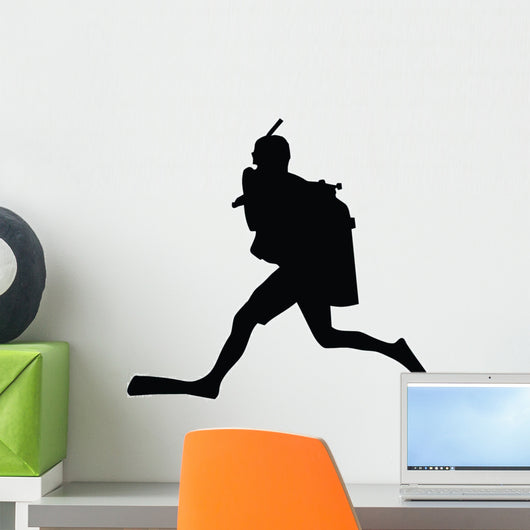 Scuba Diving Silhouette Wall Decal
