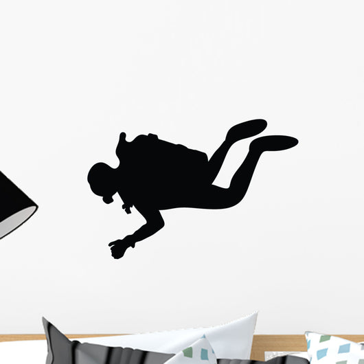 Scuba Diving Silhouette Wall Decal