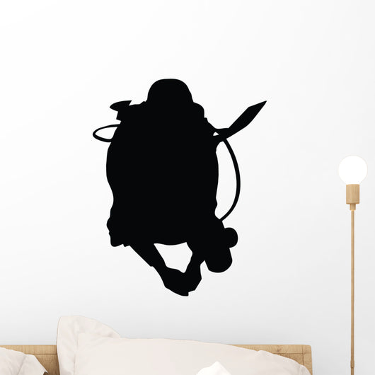 Scuba Diving Silhouette Wall Decal