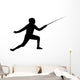 Fencing Silhouette Wall Decal