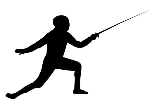 Fencing Silhouette Wall Decal