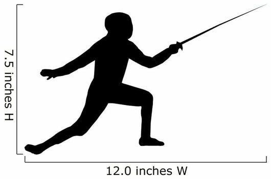 Fencing Silhouette Wall Decal