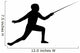 Fencing Silhouette Wall Decal
