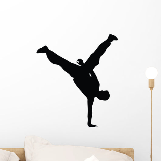 Freestyle Break Dance Silhouette Wall Decal