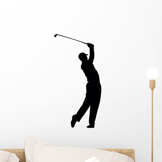 Golf Swing Golfing Silhouette Wall Decal