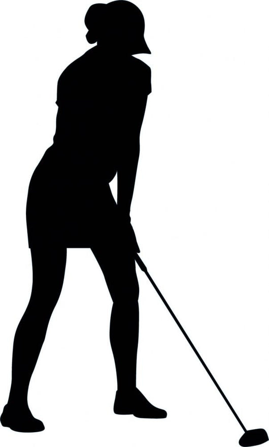 Female Golf Wall Decal