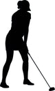 Female Golf Wall Decal