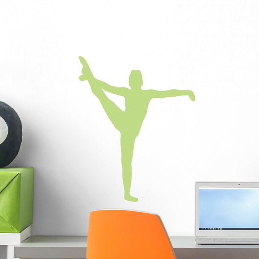 Gymnastics Silhouette Leg Up Wall Decal