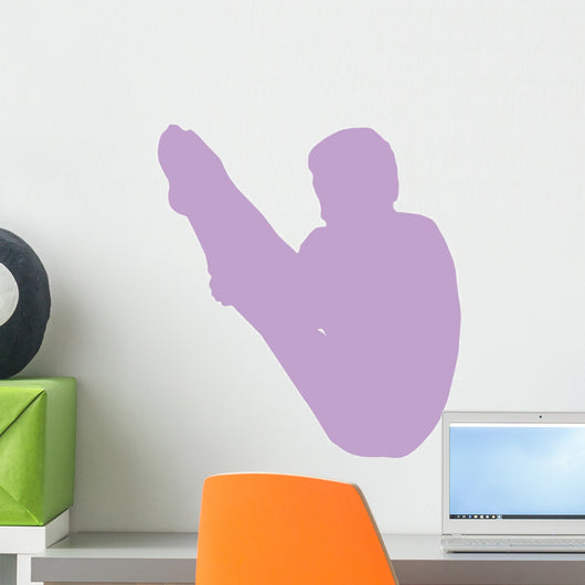 Gymnastics Silhouette Flip Lavender Wall Decal