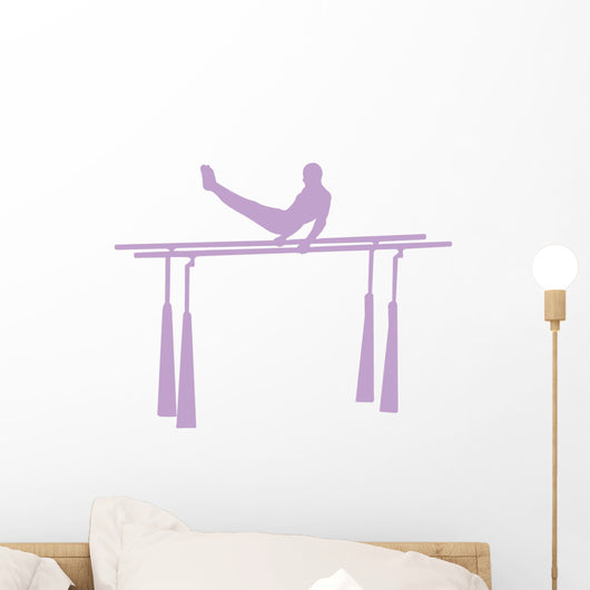 Gymnastics Parallel Bars Lavender Wall Decal