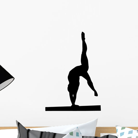 Gymnastics Silhouette Style Wall Decal