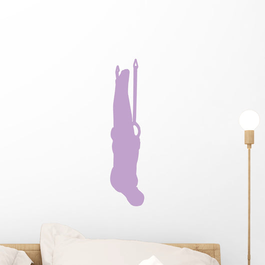 Gymnastic Silhouette Olympic Rings Upside Down Wall Decal