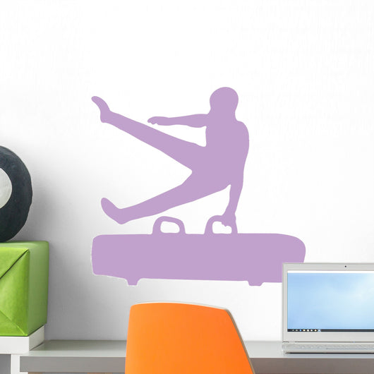 Gymnastics Silhouette Single Hand Flip Wall Decal