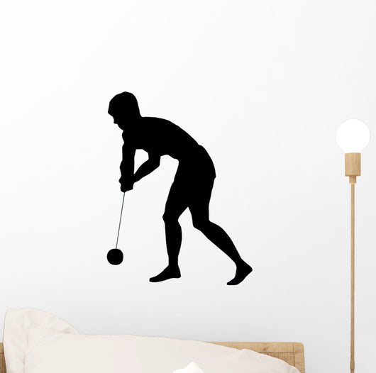 Hammer Throwing Silhouette Wall Decal