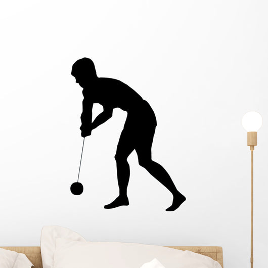 Hammer Throwing Silhouette Wall Decal
