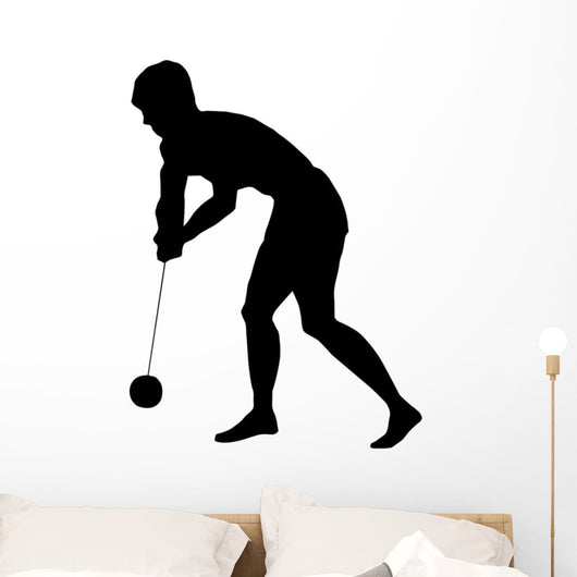 Hammer Throwing Silhouette Wall Decal