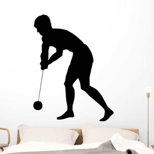 Hammer Throwing Silhouette Wall Decal