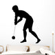 Hammer Throwing Silhouette Wall Decal
