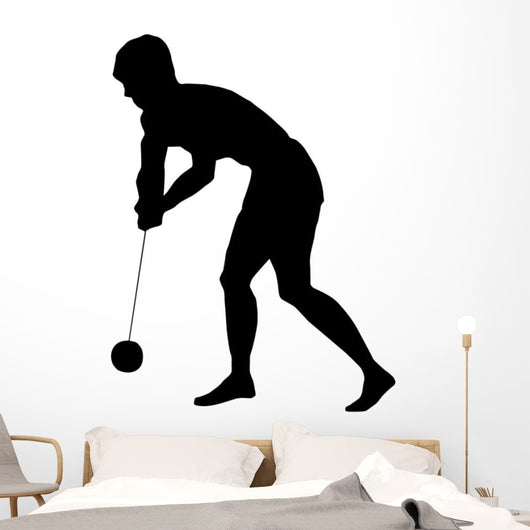 Hammer Throwing Silhouette Wall Decal